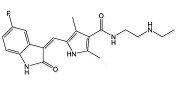 Sunitinib N-Desethyl Impurity; N-Desethyl Sunitinib ; N-(2-Ethylaminoethyl)-5-[(Z)-(5-fluoro-1,2-dihydro-2-oxo-3H-indol-3-ylidene) methyl]-2,4-dimethyl-1H-pyrrole-3-carboxamide; N-[2-(Ethylamino)ethyl]-5-[(Z)-(5-fluoro-1,2-dihydro-2-oxo-3H-indol-3-ylidene)methyl]-2,4-dimethyl-1H-pyrrole-3-carboxamide; Sunitinib RC 04; 356068-97-8