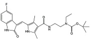 Sunitinib N-Desethyl N-Butoxycarbonyl Impurity; N-[2-(N-tert-Butoxycarbonylethylamino)ethyl]-5-[(Z)-(5-fluoro-1,2-dihydro-2-oxo-3H-indol-3-ylidene)methyl]-2,4-dimethyl-1H-pyrrole-3-carboxamide; 1246833-23-7