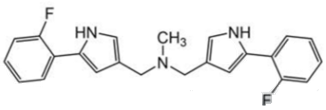 Vonoprazan Fumarate Impurity-IV;  1-(5-(2-Fluorophenyl)-1H-pyrrol-3-yl)-N-((5-(2-fluorophenyl)-1H-pyrrol-3-yl)methyl)-N-methylmethanamine (CAS: 3058423-29-0)