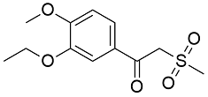 Keto sulphone; 1-(3-ethoxy-4-methoxyphenyl)-2-(methylsulfonyl)ethan-1-one; 1450657-28-9
