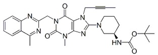 Linagliptin N-BOC Impurity ; N-[(3R)-1-[7-(2-Butyn-1-yl)-2,3,6,7-tetrahydro-3-methyl-1-[(4-methyl-2-quinazolinyl)methyl]-2,6-dioxo-1H-purin-8-yl]-3-piperidinyl]-carbamic acid 1,1-dimethylethyl ester  | 668273-75-4