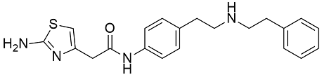 MI-4 Impurity; 2-(2-amino-1,3-thiazol-4-yl)-N-4-2-2-phenylethyl)aminoethylphenylacetamide; 2-(2-aminothiazol-4-yl)-N-(4-(2-(phenethylamino)ethyl)phenyl)acetamide; 1581284-82-3