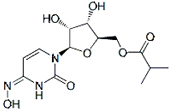 Molnupiravir; {(2R,3S,4R,5R)-3,4-Dihydroxy-5-[(4Z)-4-(hydroxyimino)-2-oxo-3,4-dihydropyrimidin-1(2H)-yl]oxolan-2-yl}methyl 2-methylpropanoate ;  2349386-89-4 ; 2492423-29-5