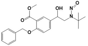 N-NITROSO ALB-I IMP;methyl 2-(benzyloxy)-5-(2-(tert-butyl(nitroso)amino)-1-hydroxyethyl)benzoate