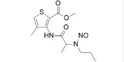 N-Nitroso Articaine ;ArticaineN-oxide;methyl4-methyl-3-(2-(nitroso(propyl)amino)propanamido)thiophene-2-carboxylate