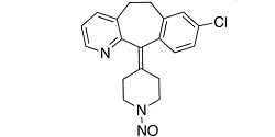 DESLORATADINE NITROSAMINE IMPURITY;N-NitrosoDesloratadine;8-Chloro-6,11-dihydro-11-(1-nitroso-4-piperidinylidene)-5H-benzo[5,6]cyclohepta[1,2-b]pyridine | 1246819-22-6