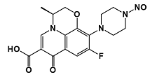 N-Nitroso Levofloxacin Impuiryt-1; (S)-9-fluoro-3-methyl-10-(4-nitrosopiperazin-1-yl)-7-oxo-2,3-dihydro-7H-[1,4]oxazino[2,3,4-ij]quinoline-6-carboxylic acid