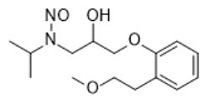 N-Nitroso Metoprolol EP Impurity E; N-(2-hydroxy-3-(2-(2-methoxyethyl)phenoxy)propyl)-N-isopropylnitrous amide