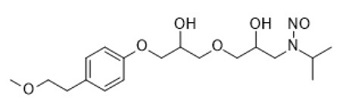 N-Nitroso Metoprolol EP Impurity J; N-(2-hydroxy-3-(2-hydroxy-3-(4-(2-methoxyethyl)phenoxy)propoxy)propyl)-N-isopropylnitrous amide