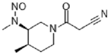 N-Nitroso Tofacitinib Impurity 6; N-((3R,4R)-1-(2-cyanoacetyl)-4-methylpiperidin-3-yl)-N-methylnitrous amide