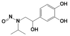 N-Nitroso isoproterenol ; N-(2-(3, 4-dihydroxyphenyl)-2-hydroxyethyl)-N-isopropylnitrous amide