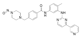 N-desmethyl, N-Nitroso piparazine Imatinib; N-(4-methyl-3-((4-(pyridin-3-yl)pyrimidin-2-yl)amino)phenyl)-4-((4-nitrosopiperazin-1-yl)methyl)benzamide
