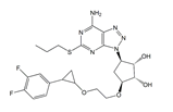 Ticagrelor DP7 ; (1S,2S,3R,5S)-3-(7-Amino-5-(propylthio)-3H-[1,2,3]triazolo[4,5-d]pyrimidin-3-yl)-5-(2-(2-(3,4-difluorophenyl)cyclopropoxy)ethoxy)cyclopentane-1,2-diol