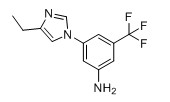 Nilotinib Impurity 1; 3-(4-Ethyl-1H-imidazol-1-yl)-5-(trifluoromethyl)aniline  |  641571-06-4