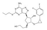 Ticagrelor DP9  ;(1S,2S,3S,5R)-5-(7-Amino-5-(propylthio)-3H-[1,2,3]triazolo[4,5-d]pyrimidin-3-yl)-2-(2-(3,4-difluorophenyl)cyclopropoxy)-3-(2-hydroxyethoxy)cyclopentanol