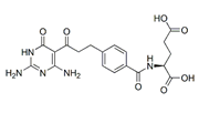Pemetrexed Open-Ring Keto Amine ;LY 368962 ;N-[4-[3-(2,6-Diamino-1,4-dihydro-4-oxo-5-pyrimidinyl)-3-oxopropyl]benzoyl]-L-glutamic acid  |  193281-05-9