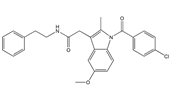 Indomethacin N-Phenylethyl Impurity ;N-(2-Phenylethyl)indomethacin Amide ;N-(2-Phenylethyl)-1-p-chlorobenzoyl-5-methoxy-2-methylindole-3-acetamide  |   261766-32-9