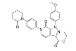 Apixaban 4,5-Dehydro Carboxylic Acid Ethyl Ester ; 6,7-Dihydro-1-(4-methoxyphenyl)-7-oxo-6-[4-(2-oxo-1-piperidinyl) phenyl]-1H-pyrazolo[3,4-c]pyridine-3-carboxylic acid ethyl ester