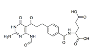 Pemetrexed Open-Ring N-Formyl Keto Amine ; Pemetrexed Seco-Indolone ;2-(4-(3-(2-Amino-4-formamido-6-oxo-1,6-dihydropyrimidin-5-yl)-3-oxopropyl)benzamido)pentanedioic acid  |  1644286-35-0