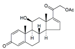 Budesonide 1,4,16-Triene Impurity ; 21-Acetoxy-11β-hydroxypregna-1,4,16-triene-3,20-dione  |  3044-42-6