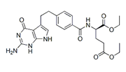 Pemetrexed R-Isomer Diethyl Ester ;(D)-Pemetrexed Diethyl Ester ;(2R)-2-[[[4-[2-(2-amino-4-oxo-4,7-dihydro-1H-pyrrolo[2,3-d]pyrimidin-5-yl)ethyl]phenyl]carbonyl]amino]pentanedioic acid diethyl ester