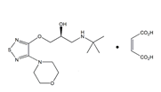 Timolol Maleate ;(2S)-1-[(1,1-Dimethylethyl)amino]-3-[[4-(morpholin-4-yl)-1,2,5-thiadiazol-3-yl]oxy]propan-2-ol (Z)-butenedioate  |  26921-17-5