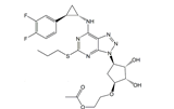 Ticagrelor Acetate ; Ticagrelor Impurity F ;2-((1S,2S,3S,4R)-4-(7-((1S,2R)-2-(3,4-Difluorophenyl)cyclopropylamino)-5-(propylthio)-3H-[1,2,3]triazolo[4,5-d]pyrimidin-3-yl)-2,3-dihydroxycyclopentyl oxy)ethyl acetate  |  1616703-93-5