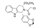 (1R,3R)-1-(1,3-Benzodioxol-5-yl)-2-(2-chloroacetyl)-2,3,4,9-tetrahydro-1H-pyrido[3,4-b]indole-3-carboxylic Acid Methyl Ester  |  171489-59-1