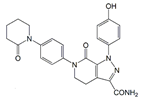 Apixaban O-Desmethyl Impurity ;4,5,6,7-Tetrahydro-1-(4-hydroxyphenyl)-7-oxo-6-[4-(2-oxo-1-piperidinyl) phenyl]-1H-pyrazolo[3,4-c]pyridine-3-carboxamide  |  503612-76-8