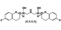 Nebivolol (R,R,R,R)-Isomer ; (2R,αR,α’R,2’R)-α,α’-[Iminobis(methylene)]bis[6-fluoro-3,4-dihydro-2H-1-benzopyran-2-methanol] ;
