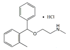 Orphenadrine USP RC C ; Tofenacin HCl ;N-Desmethyl Orphenadrine HCl ;N-Methyl[2-(2-methylbenzhydryloxy)ethyl]amine hydrochloride  |  10488-36-5