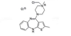 Olanzapine Impurity C ; N-Chloromethyl Olanzapine Chloride ; 1-(Chloromethyl)-1-methyl-4-(2-methyl-10H-thieno[2,3-b]-[1,5]benzodiazepin-4-yl)piperazin-1-ium chloride ;