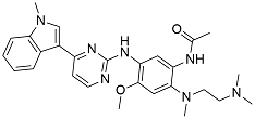 Osimertinib Acetyl impurity ; N-(2-{2-dimethylaminoethyl-methyl-amino}-4-methoxy-5-{[4-(1-methylindol-3-yl)-pyrimidin-2-yl]amino}phenyl)-ethanamide; 2227103-37-7