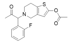 Prasugrel Acetyl Impurity ; 5-(1-(2-fluorophenyl)-2-oxopropyl); Prasugrel impurity 9; Prasugrel methyl keto Impurity; Prasugrel Acetyl Impurity; 5-(1-(2-fluorophenyl)-2-oxopropyl)-4,5,6,7-tetrahydrothieno[3,2-c]pyridin-2-yl acetate