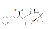 Ramipril EP Impurity K ; Ramipril Diketopiperazine Acid ; Ramiprilat Diketopiperazine ; Ramipril Diacid Dione ; (2S)-2-[(3S,5aS,8aS,9aS)-3-Methyl-1,4-dioxodecahydro-2H-cyclopenta[4,5] pyrrolo[1,2-a]pyrazin-2-yl]-4-phenylbutanoic acid  |  108736-10-3