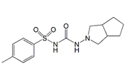 Gliclazide ;1-(Hexahydrocyclopenta[c]pyrrol-2(1H)-yl)-3-[(4-methylphenyl)sulfonyl]urea  |  21187-98-4