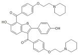 Raloxifene EP Impurity A ;Raloxifene BP Impurity A ;  Raloxifene Diketone ;  (6-Hydroxy-2-(4-hydroxyphenyl)benzo[b]thiophene-3,7-diyl)bis((4-(2-(piperidin-1-yl)ethoxy)phenyl)methanone ;