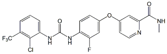 Regorafenib 2-Chloro Impurity ; 4-(4-(3-(2-Chloro-3-(trifluoromethyl)phenyl)ureido)-3-fluorophenoxy)-N-methylpicolinamide