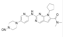 Ribociclib Nitroso Impurity 1 ;7-cyclopentyl-N,N-dimethyl-2-((5-(4-nitrosopiperazin-1-yl)pyridin-2-yl)amino)-7H-pyrrolo[2,3-d]pyrimidine-6-carboxamide