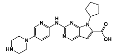 Ribociclib acid Impurity ; 7-cyclopentyl-2-((5-(piperazin-1-yl)pyridin-2-yl)amino)-7H-pyrrolo[2,3-d]pyrimidine-6-carboxylic acid ; 2762182-61-4