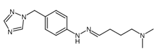 Rizatriptan Benzoate Impurity; 4-(2-(4-((1H-1,2,4-triazol-1-yl)methyl)phenyl)hydrazono)-N,N-dimethylbutan-1-amine; 1016900-24-5