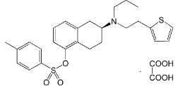 Rotigotine EP Impurity I (Oxalate) ;Rotigotine Toluene Sulfonic Acid Ester (Oxalate) ;  (6S)-6-[Propyl[2-(thiophen-2-yl)ethyl]amino]-5,6,7,8-tetrahydronaphthalen-1-yl 4-methylbenzenesulfonate oxalate ;