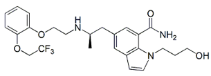 Silodosin Dehydro Impurity ;(R)-1-(3-Hydroxypropyl)-5-(2-(2-(2-(2,2,2-trifluoroethoxy)phenoxy)ethylamino)propyl)-1H-indole-7-carboxamide  |  175870-21-0