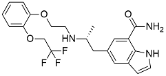Silodosin Related substance C; (R)-5-(2-((2-(2-(2,2,2-trifluoroethoxy)phenoxy)ethyl)amino)propyl)-1H-indole-7-carboxamide; 2052161-50-7