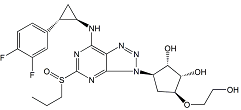 Ticagrelor Sulfoxide ;(1S,2S,3R,5S)-3-[7-[(1R,2S)-2-(3,4-Difluorophenyl)cyclopropylamino]-5-(propylsulfinyl)- 3H-[1,2,3]triazolo[4,5-d]pyrimidin-3-yl]-5-(2-hydroxyethoxy) cyclopentane-1,2-diol  |  1644461-85-7