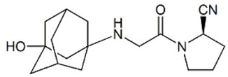 Vildagliptin (2R)-Isomer ; (2R)-1-[2-[(3-Hydroxytricyclo[3.3.1.13,7]dec-1-yl)amino]acetyl]-2-pyrrolidine carbonitrile  |  1036959-27-9
