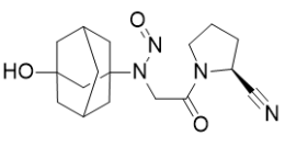 Vildagliptin nitrosoamine impurity; (2S)-1-{[(3-hydroxytricyclo[3.3.1.13,7]dec-1-yl)(nitroso)amino]acetyl}pyrrolidine-2-carbonitrile