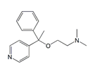 Doxylamine EP Impurity A ; Doxylamine 4-Pyridinyl Isomer ;N,N-Dimethyl-2-[(1RS)-1-phenyl-1-(pyridin-4-yl)ethoxy]ethanamine  |   873407-01-3