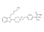 Bilastine N-Oxide ; 1-(4-(2-carboxypropan-2- yl)phenethyl)-4-(1-(2-ethoxyethyl)-1Hbenzo[d]imidazol-2-yl)piperidine-1-oxide)  |  2069238-47-5