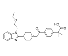Bilastine keto Impurity; 2-(4-(2-(4-(1-(2-ethoxyethyl)-1H-benzo[d]imidazol-2-yl)piperidin-1-yl)acetyl)phenyl)-2-methylpropanoic acid
